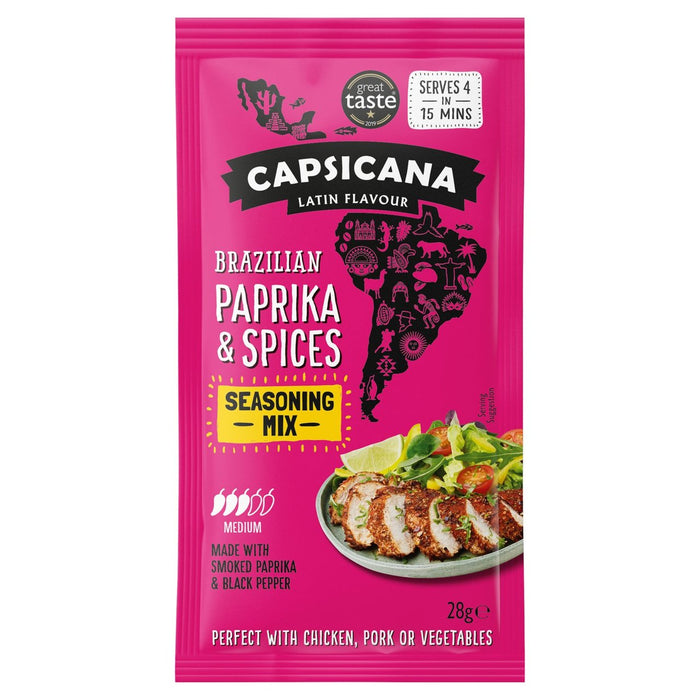Capsicana geräucherte Paprika Fajita -Gewürzmischung 28G