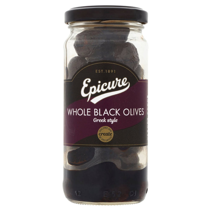 Epikure griechischer Stil ganzer schwarzer Oliven 155g