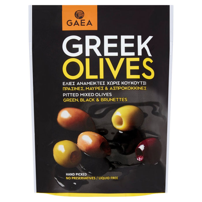 Gaea Pitted Mixed Olives With Basil and Lemon 150g