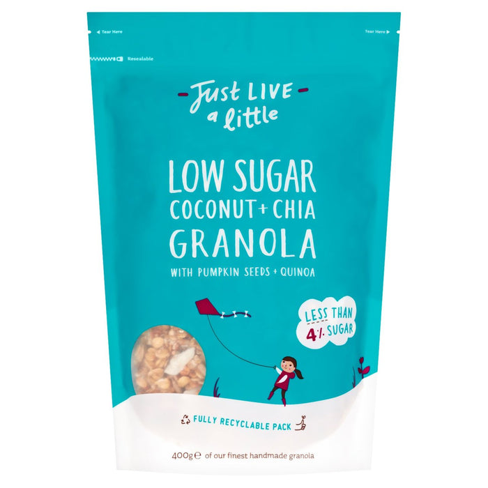 Just Live a Little Low Sugar Coconut & Chia 400g