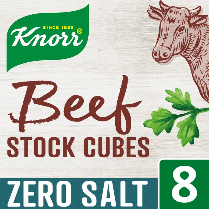 Knorr Beef Zero Salt Stock Cubes 72g