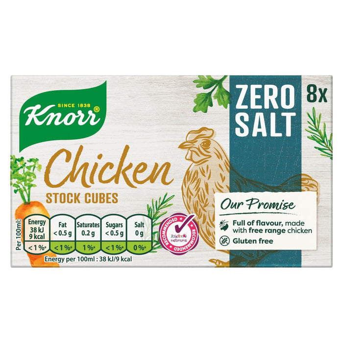 Knorr Chicken Zero Salt Stock Cubes 72g