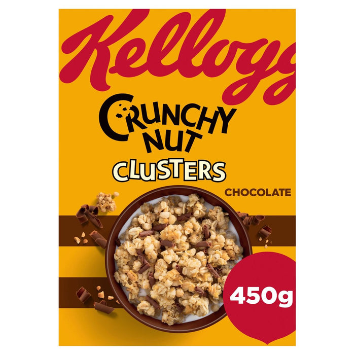 El crujido chocolate de nuez de Kellogg con miel y grupos de nueces Cereal 450g