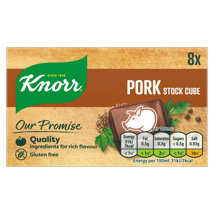 Cubos de caldo de cerdo Knorr 8 x 10g
