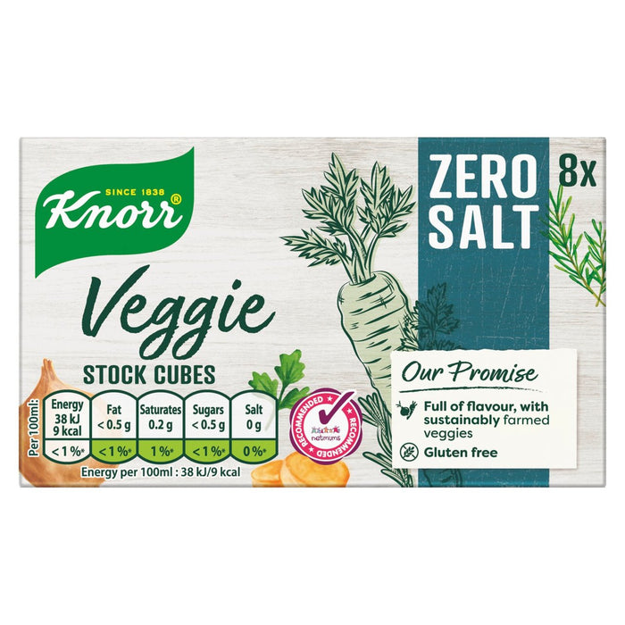 Knorr Vegetable Zero Salt Stock Cubes 72g