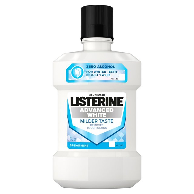 Listerine avancée blanche plus douce, tic de bouche 1L