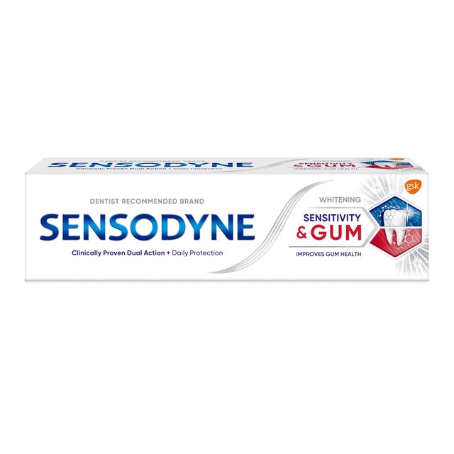 Sensodyne -Empfindlichkeit und Zahnpasta -Whitening von Gummi 75 ml
