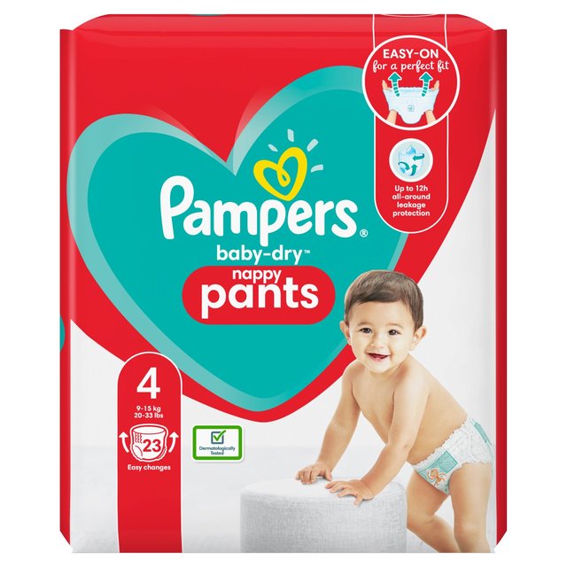 Pampers Baby Dry Pants Size 4 Essential Pack 23 per pack
